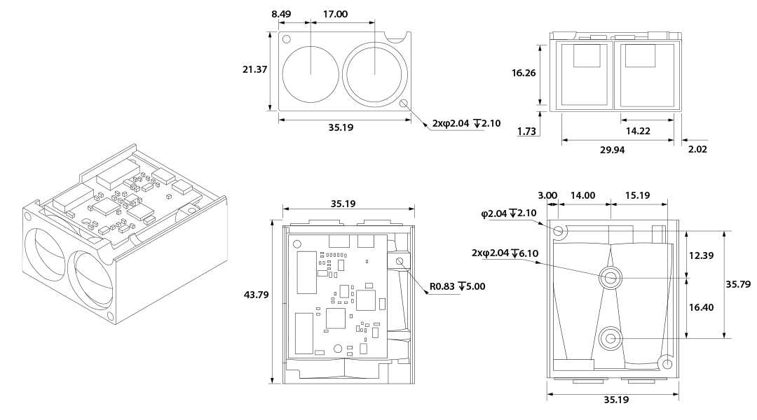 Pulse Laser Distance Module PTFS-700m