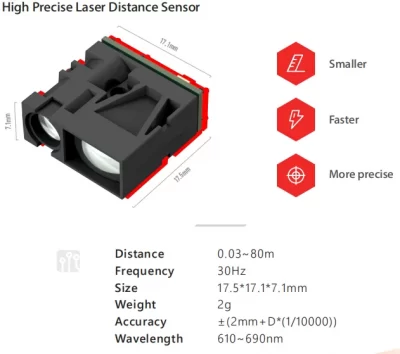 LDL-S Mini Laser Measurement Sensor – 1mm High Accuracy, 80m Long Range - obrazek 3